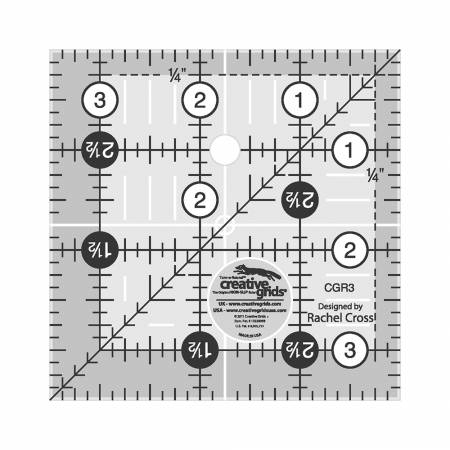 Creative Grids Quilt Ruler 3-1/2in Square